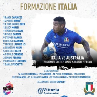 Rugby, Autumn Nation: Italia vs Australia
